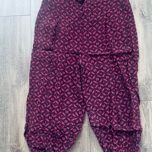 Anthropologie Printed Harem Pants W/ Pockets Size Large